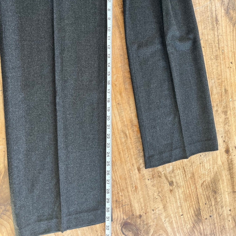 Theory Wide-Leg Pull-On Pant in Sleek Flannel- NWT - Picture 9 of 9